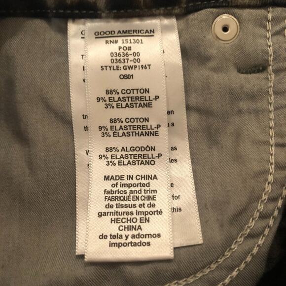 Good American Good Legs Crop Skinny Sage Leopard - Picture 5 of 8